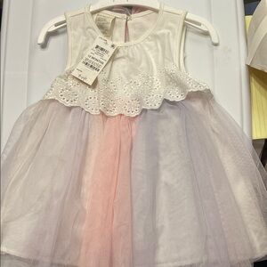 Adorable White and Pastel Dress for Toddlers